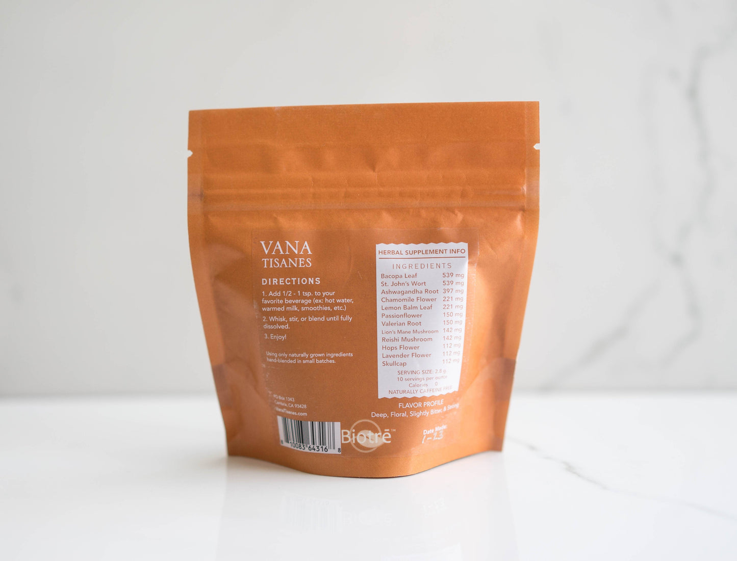 Calm | Fine Plant & Mushroom Powder from Vana Tisanes