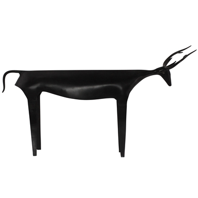 Rustic Reindeer, Iron - Lrg - Black