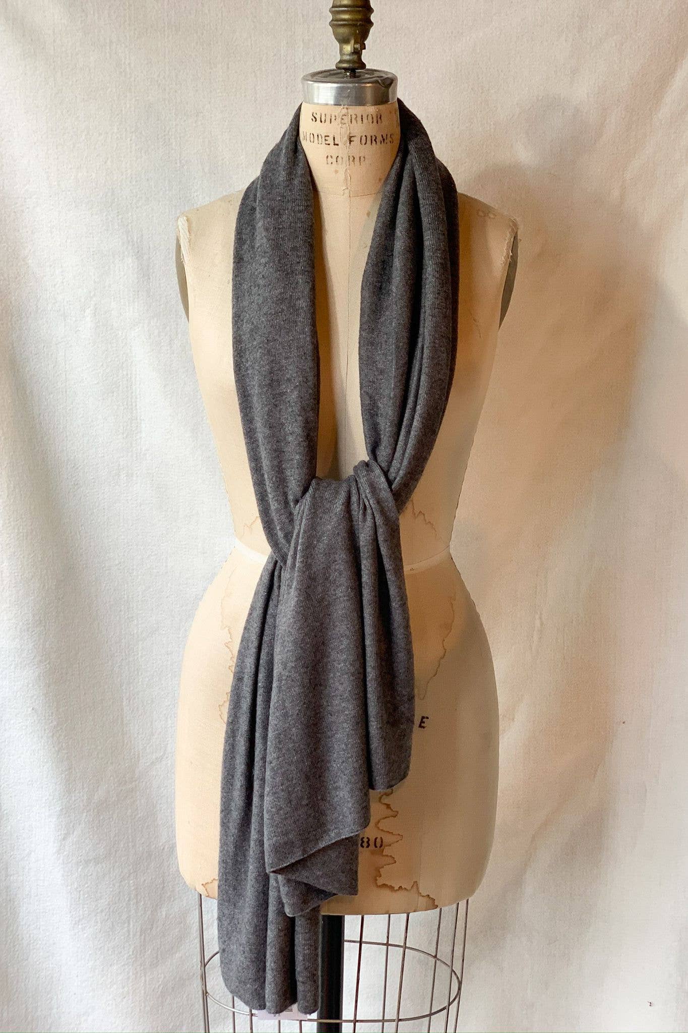 Cashmere Scarf/Wrap Charcoal