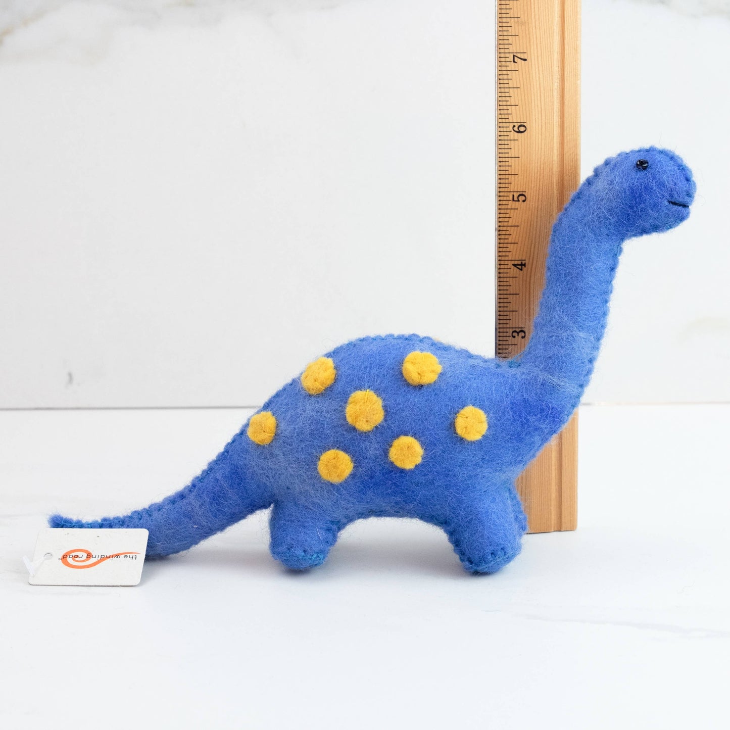 Mini Blue Felted Dino