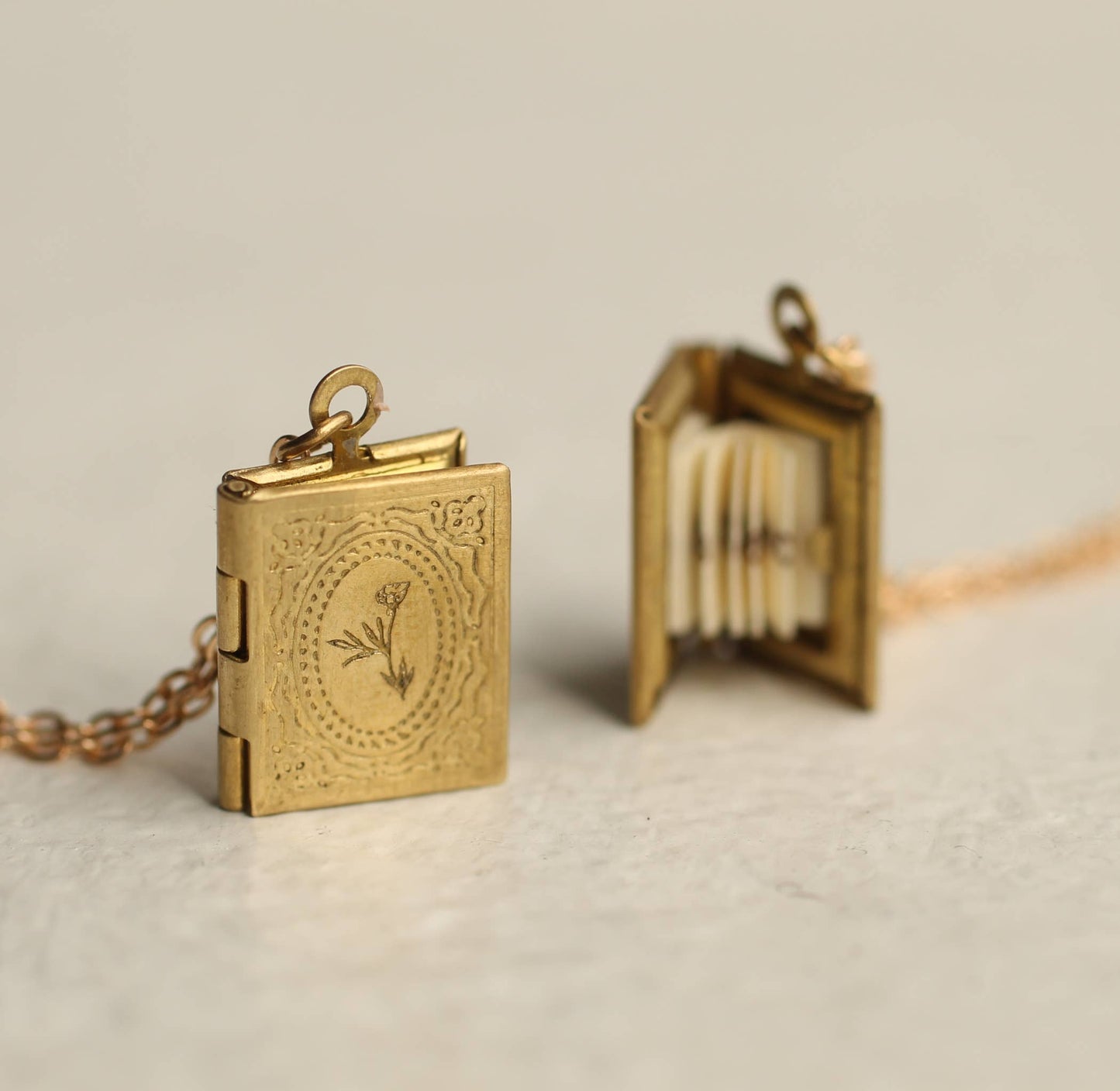 Personalised Engraved Book Locket