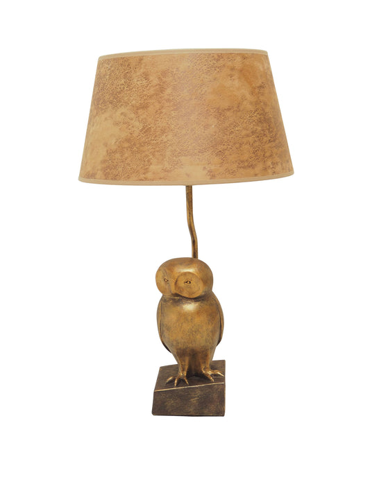 Golden owl lamp