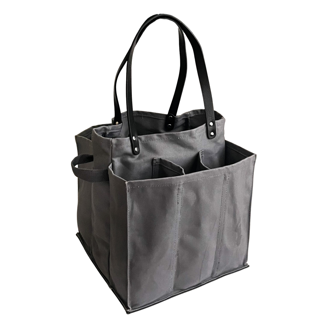 Heavy Canvas Tote Bag | Multi-Pocket Market Tote Bag