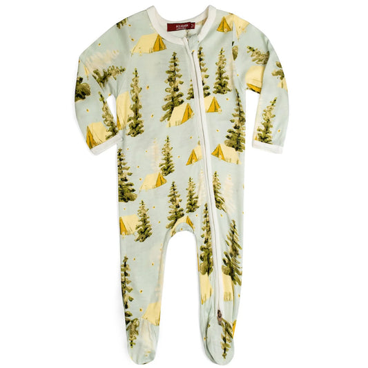 Bamboo Zipper Footed Romper
