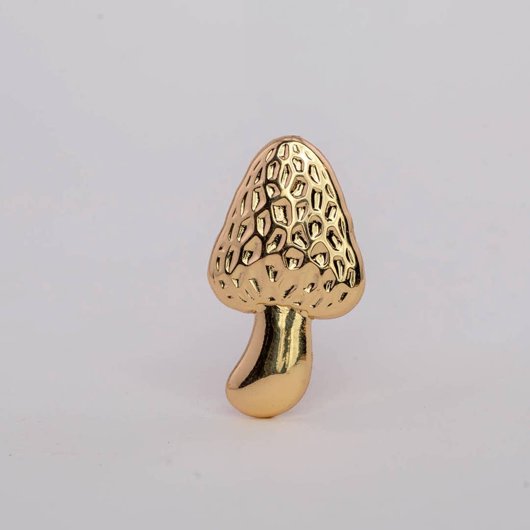 Morel Mushroom Pin, Foraging Gifts