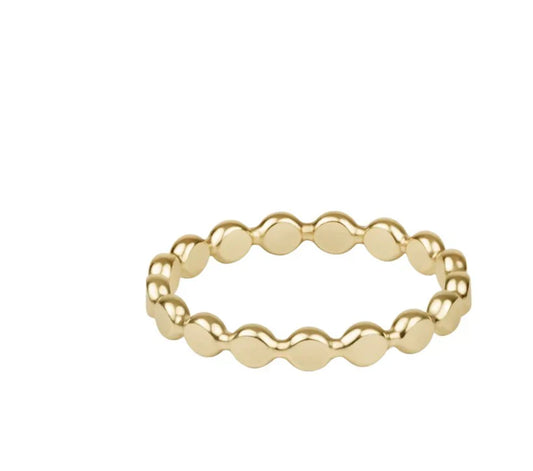 Classic Gold 2.5mm Beaded Disc Ring