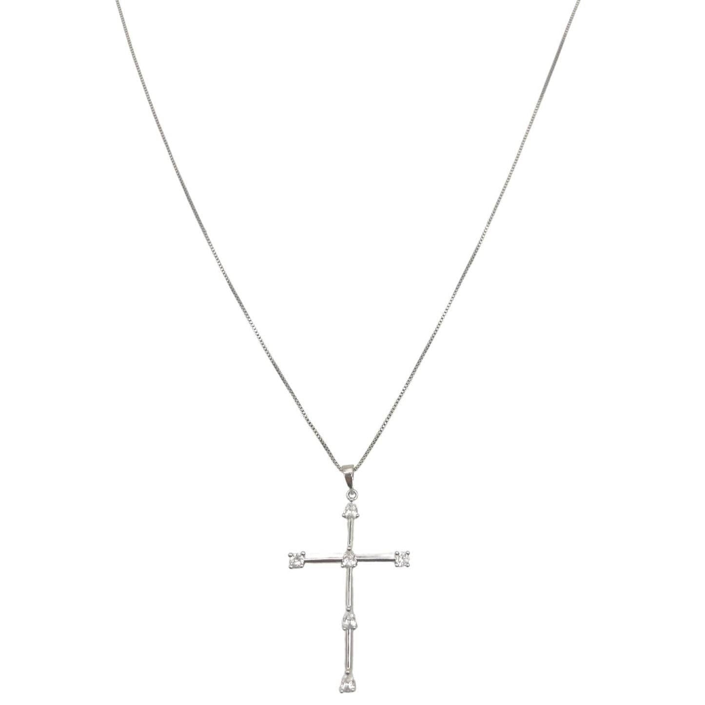 Tom'e Cz Cross Necklace