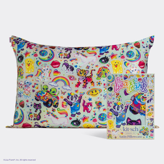 Lisa Frank x Kitsch Standard Satin Pillowcase - The Fantastic World of Lisa Frank