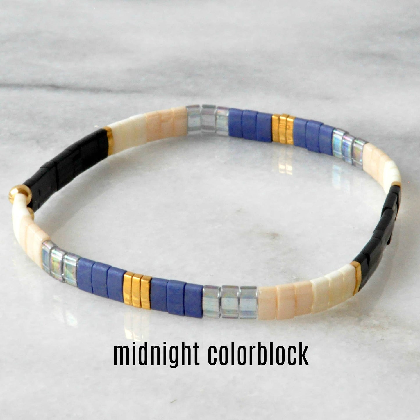 Stackable Stretch Tile Bead Bracelets