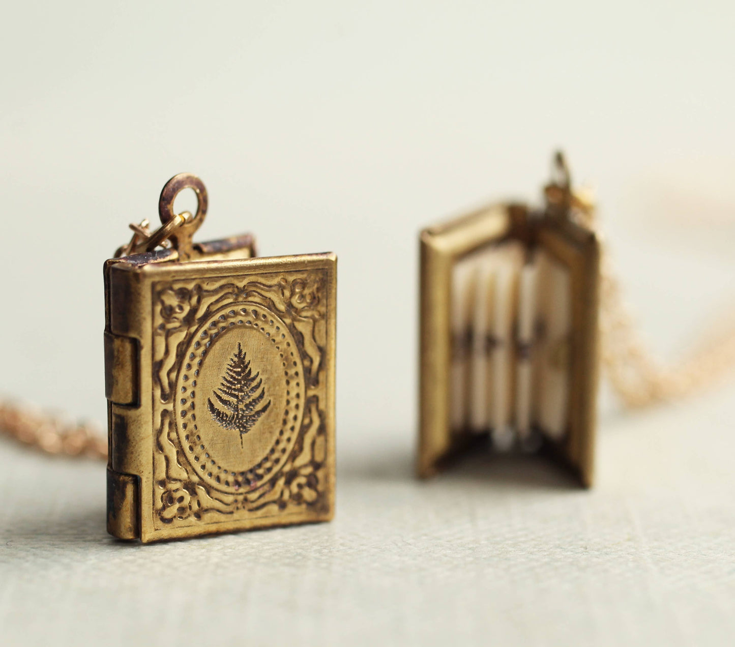 Personalised Engraved Book Locket