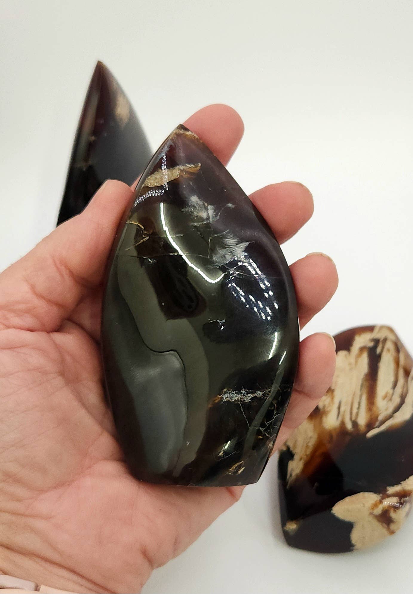 Amber Free Form Flame Shapes Indonesia - Multiple Sizes