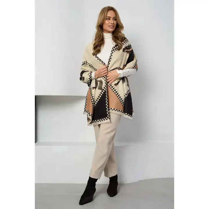 Checkered Equestrian Scarf