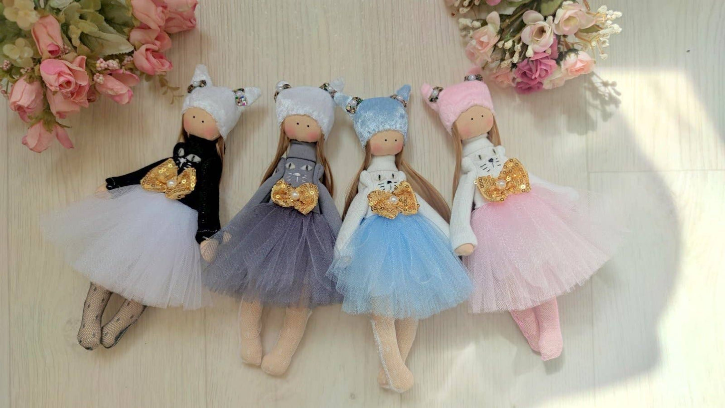 Handmade Doll, Cloth Doll, Fabric Doll, Textile Doll,