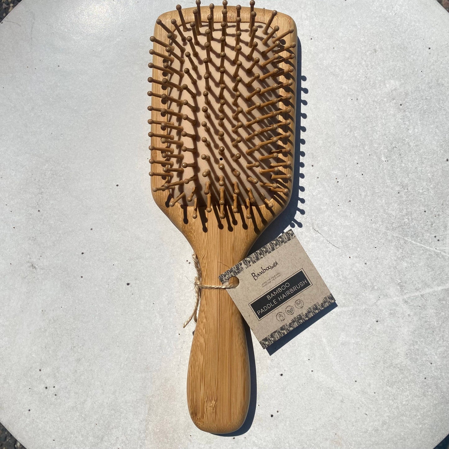 Bamboo Paddle Hairbrush | Square | UPDATED DESIGN