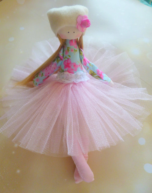 Handmade Little Princess Ballerina Textile Doll, Gift