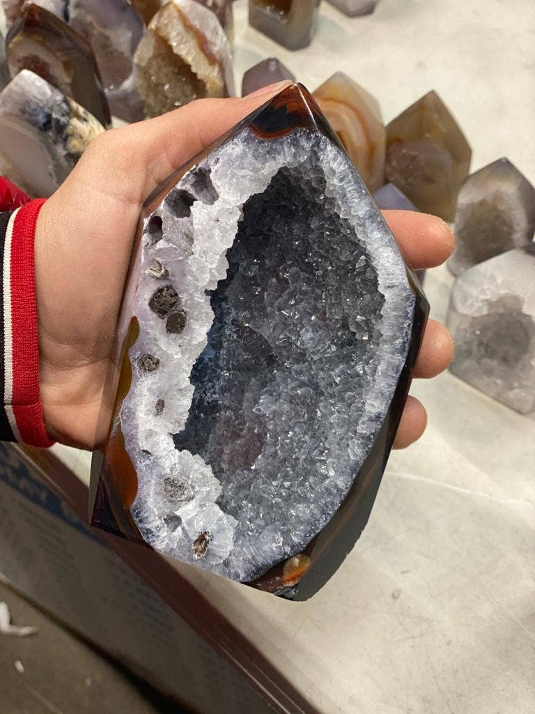 Agate Gemstone Semi-Precious Polished Druzy Towers