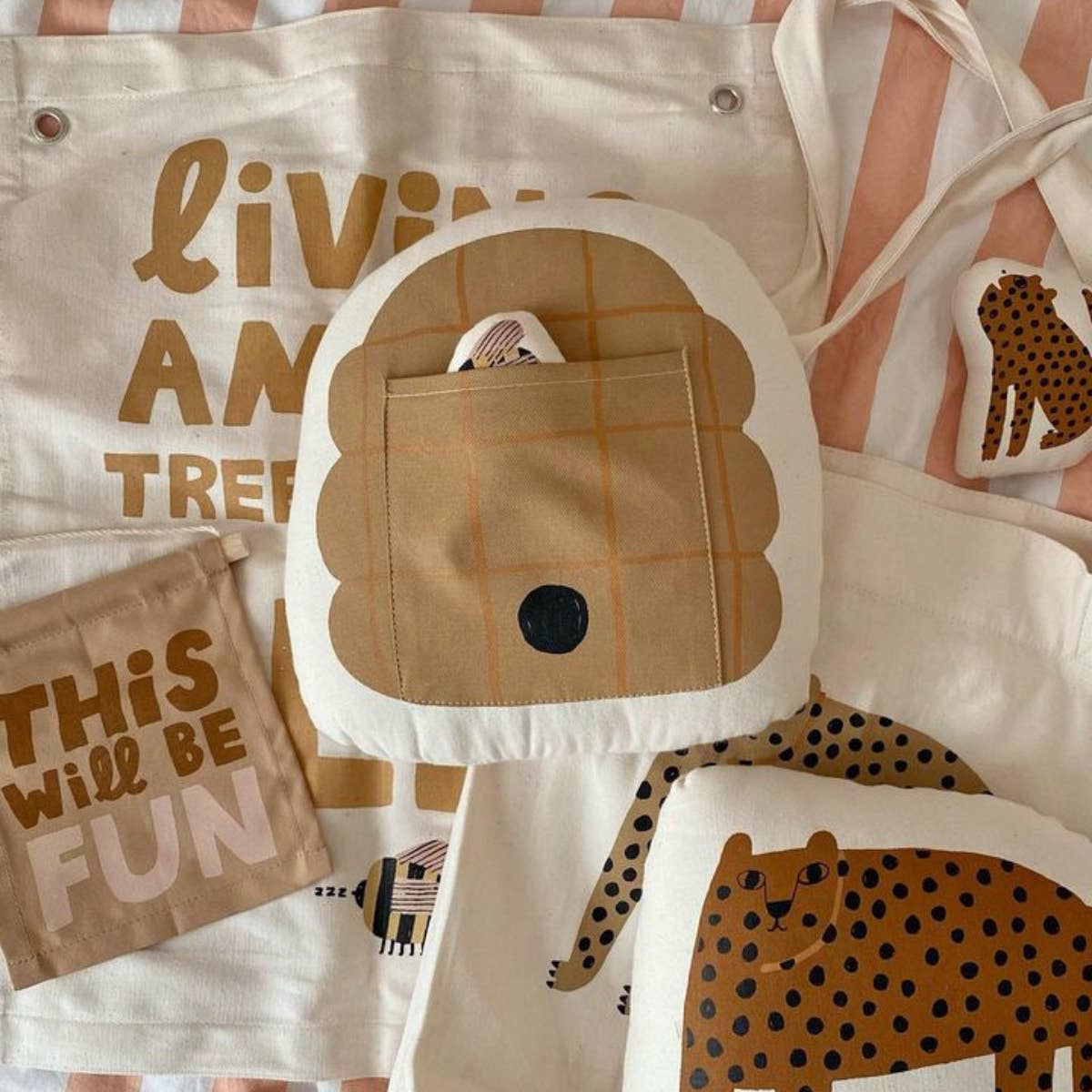 Interactive Beehive Pillow - Canvas Material