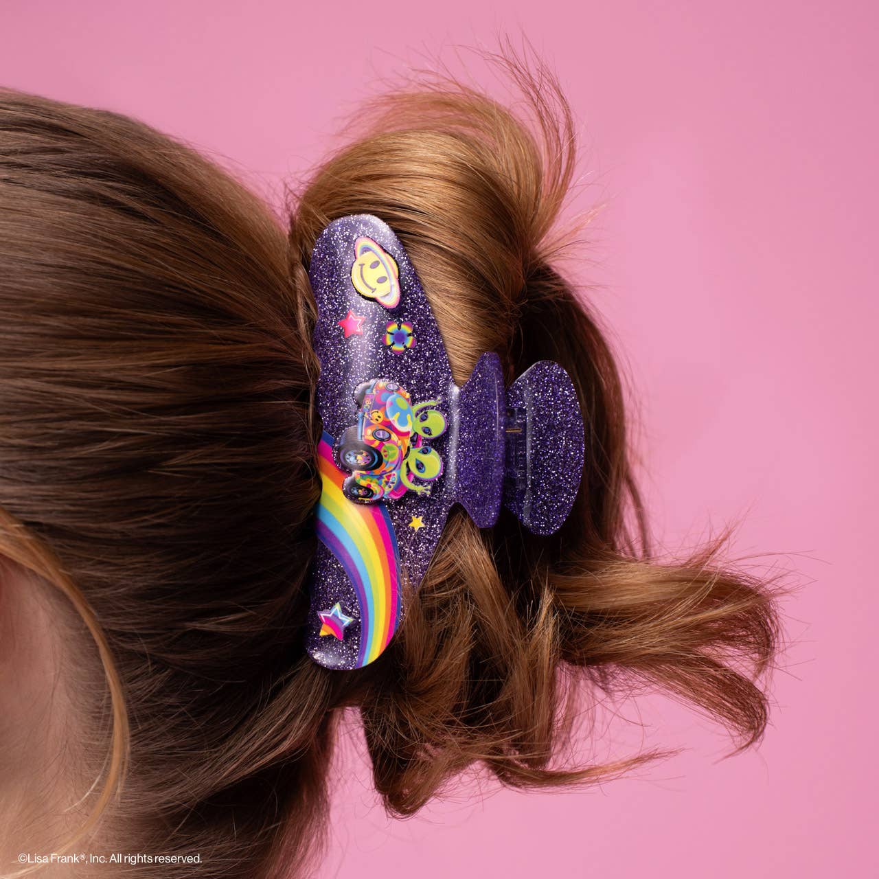 Lisa Frank x Kitsch Glitter Claw Clip in Zoomer™ & Zorbit™