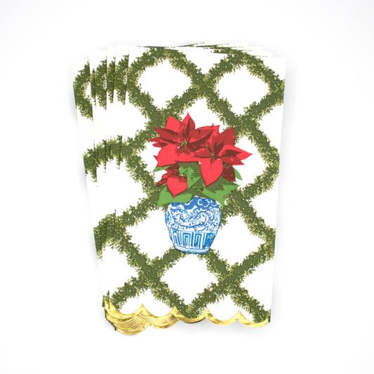 Poinsettias Paper Guest Towel Packs