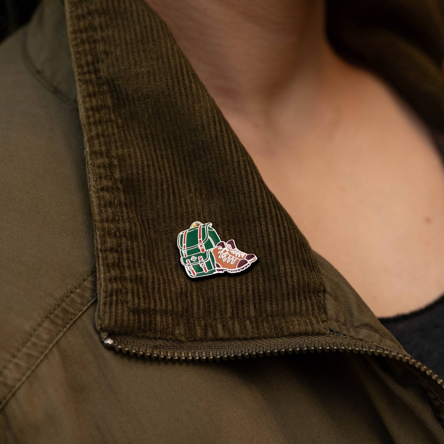 The Adventurous Hiker Pin, Outdoors Camping Gifts