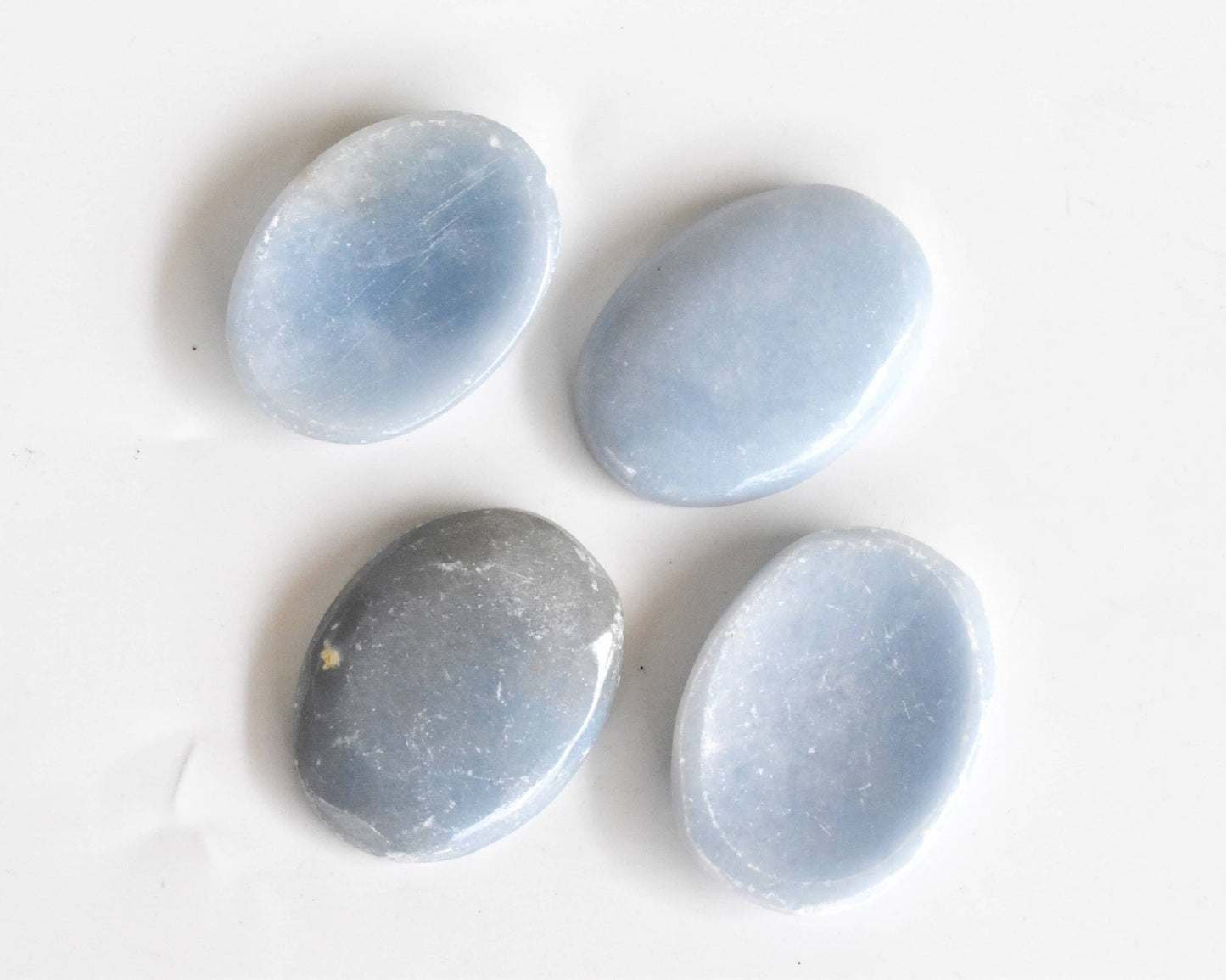 Angelite Worry Stones, Crystals of Healing