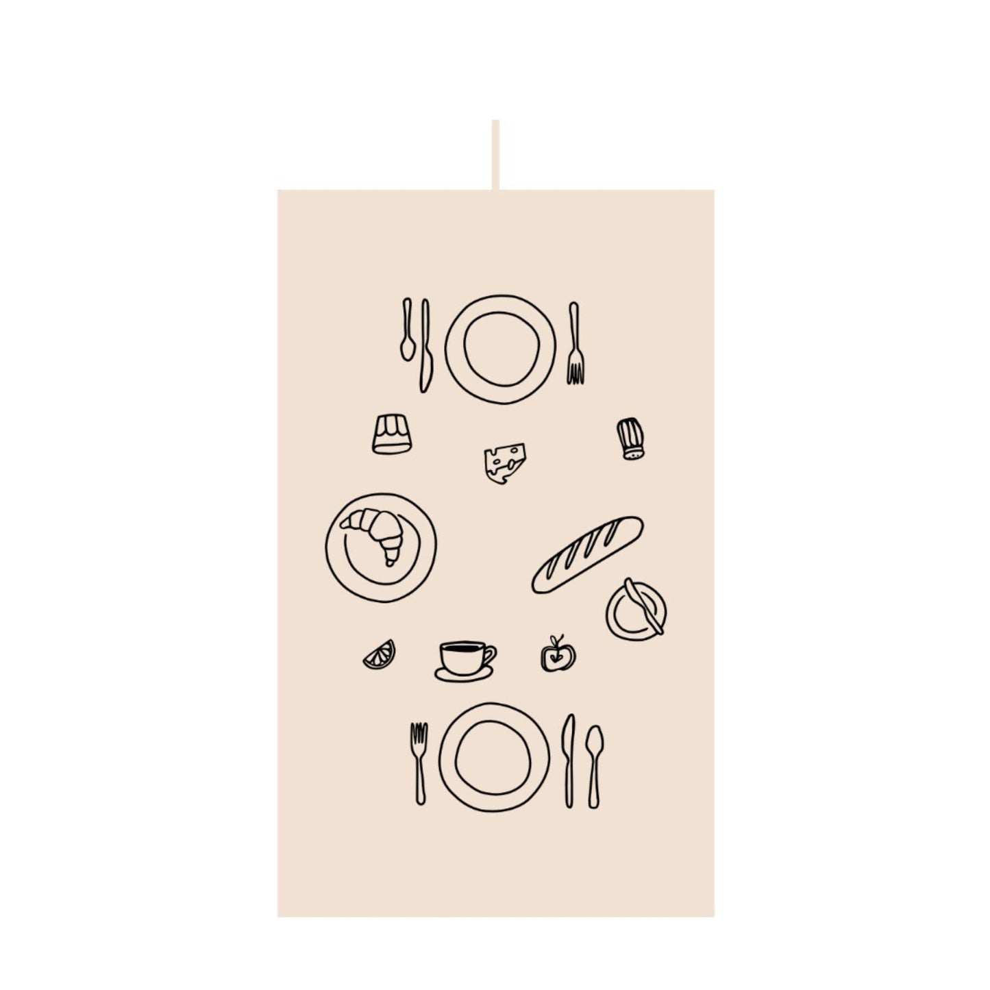 Dinner Party Table Setting Canvas Placemat