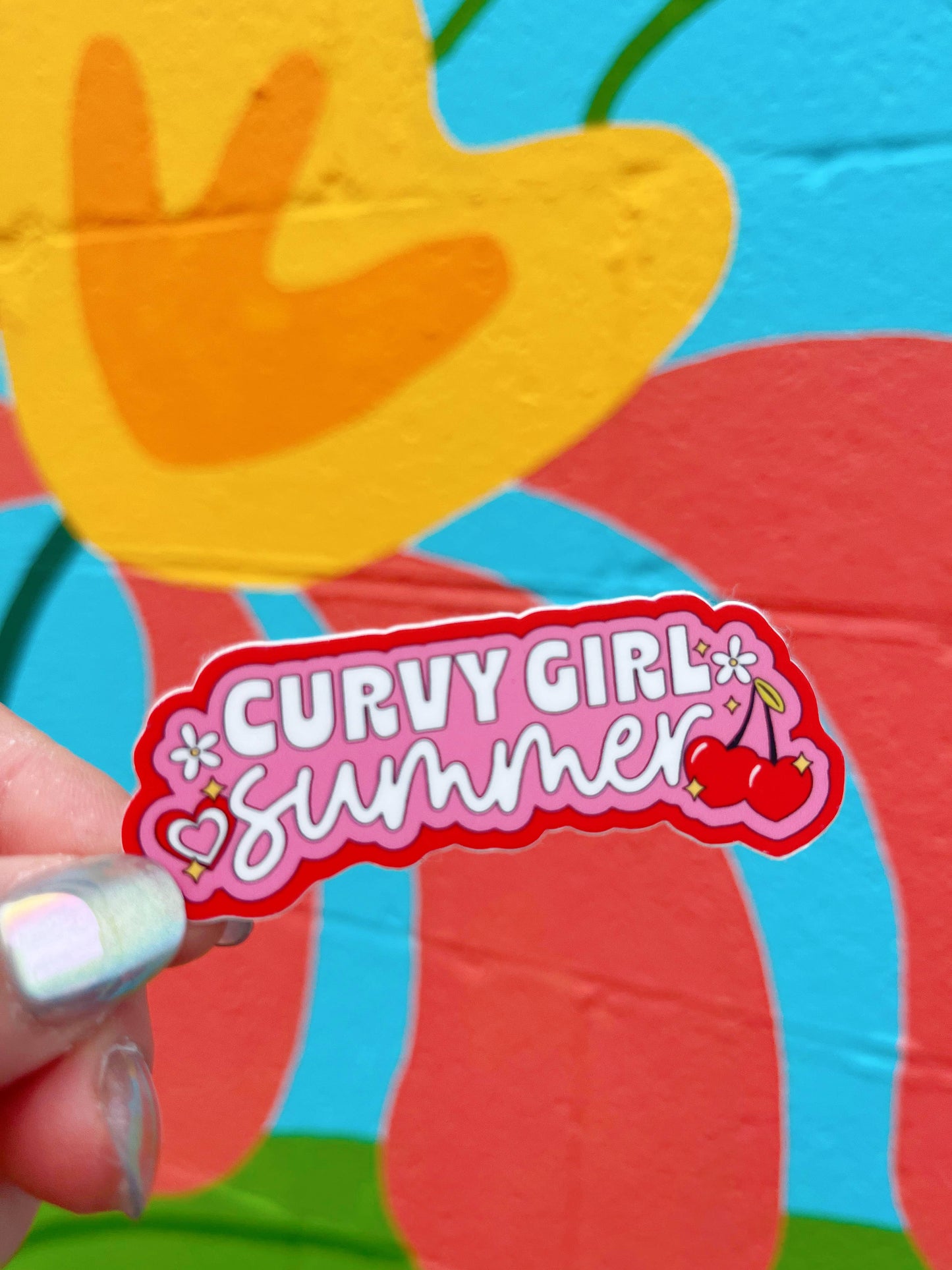 Curvy Girl Summer Body Positivity Waterproof Sticker