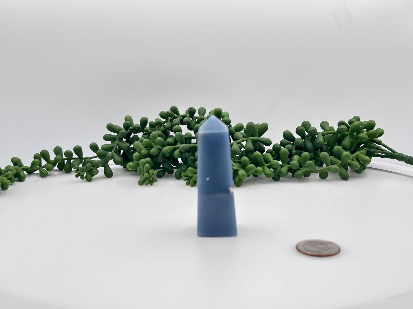Angelite Gemstone Tower Obelisk 4 Faceted 7.5CM Aprox