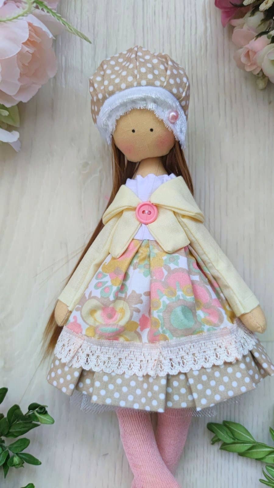 Handmade Keepsake Doll with Stitched Clothing – Heirloom Gift from Ukraine cloth doll, Fabric Doll, Textile doll, art doll