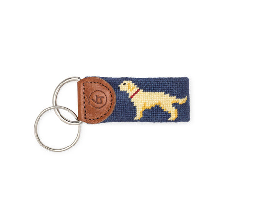 Yellow Lab Needlepoint Keychain