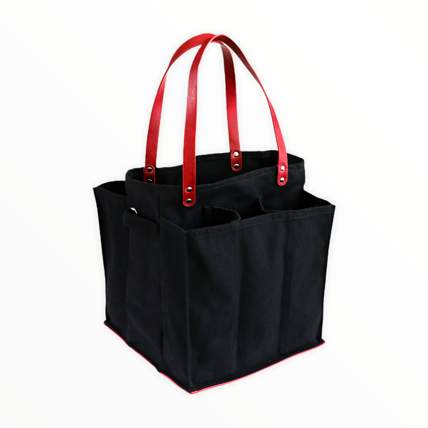 Heavy Canvas Tote Bag | Multi-Pocket Market Tote Bag