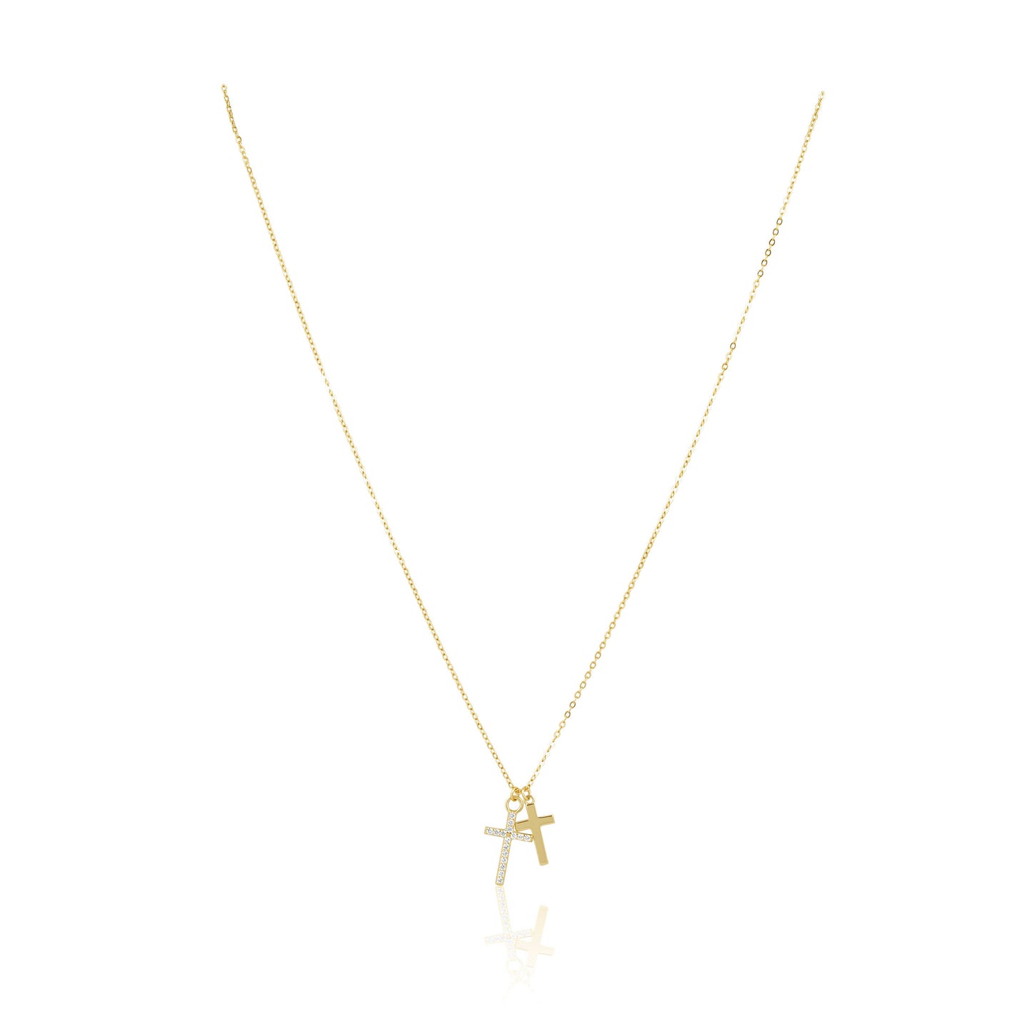 Double Cross Necklace