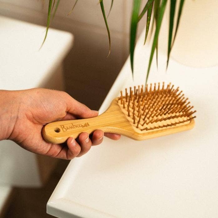 Bamboo Square Paddle Hairbrush
