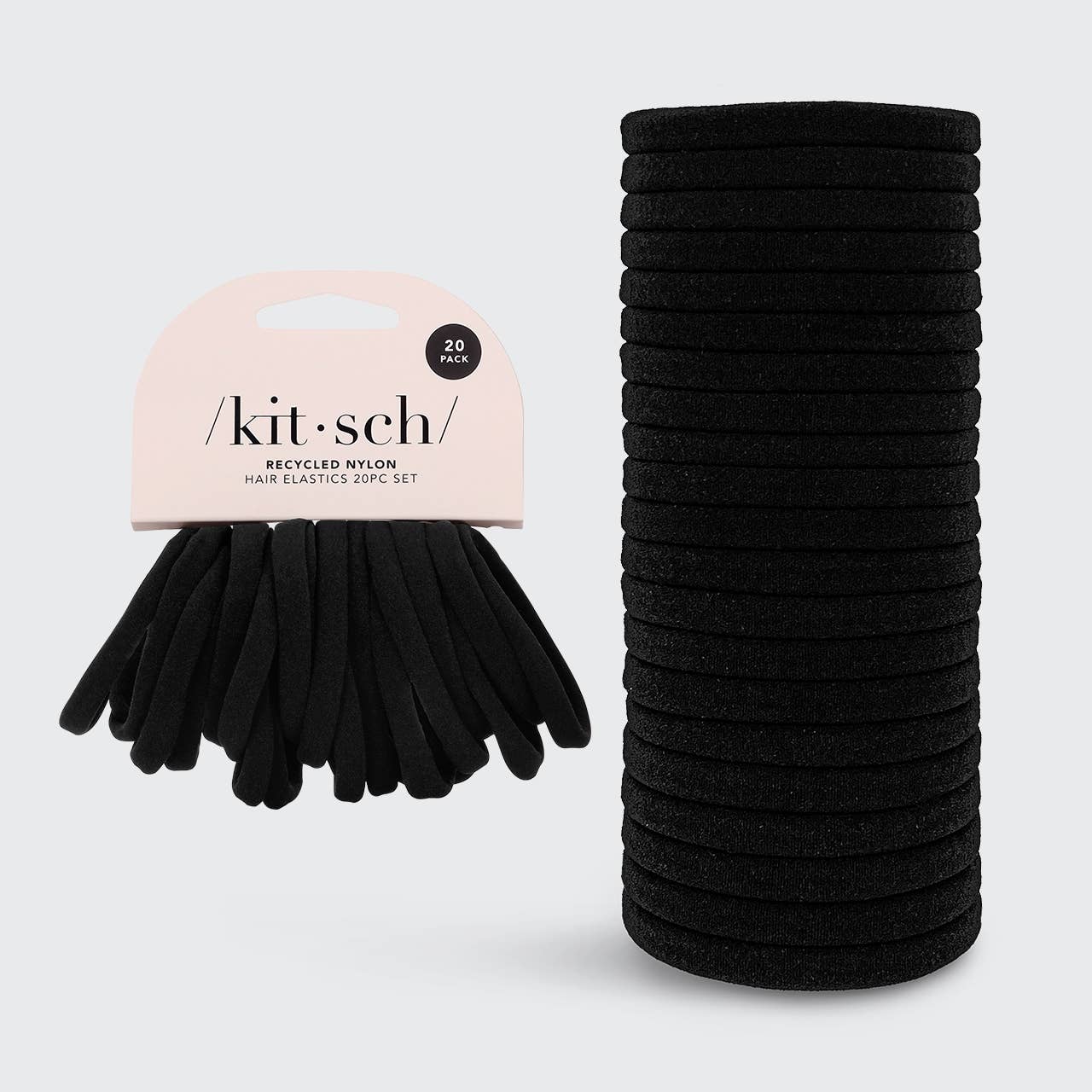 Black Eco-Friendly Nylon Elastics 20pc set