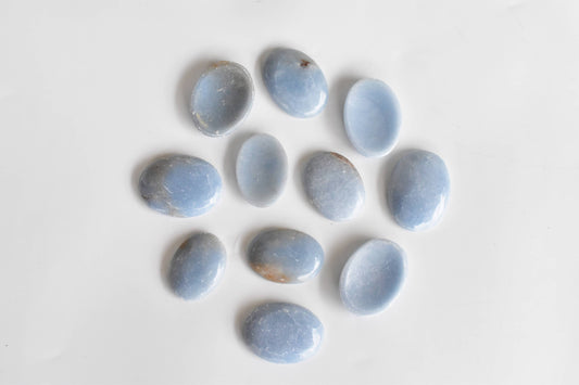 Angelite Worry Stones, Crystals of Healing