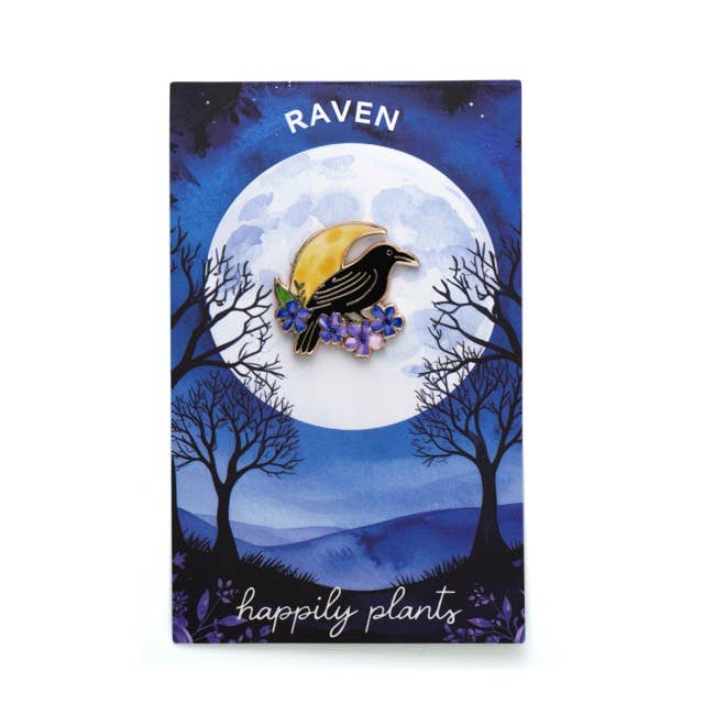 Raven Pin -  Goth Gifts, Edgar Allan Poe Literary Classic