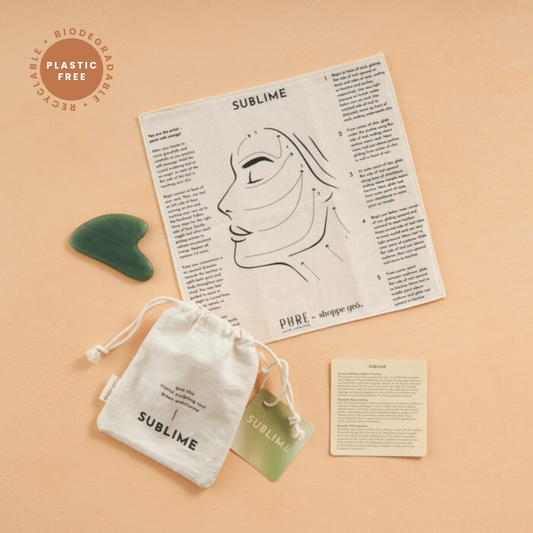 Sublime Green Aventurine Gua Sha Crystal Sculpting Tool - Plastic Free