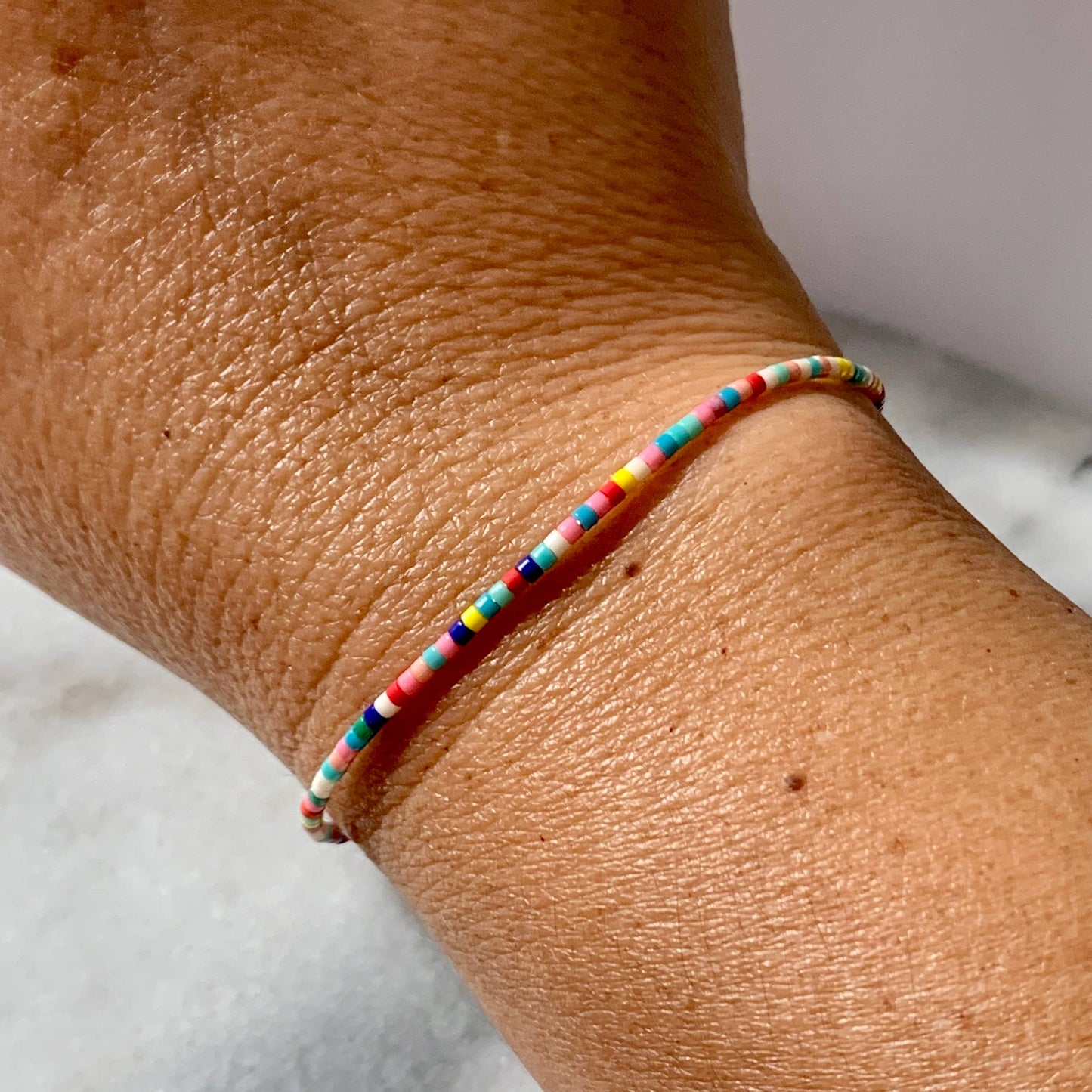 Adjustable Seed Bead String Bracelets