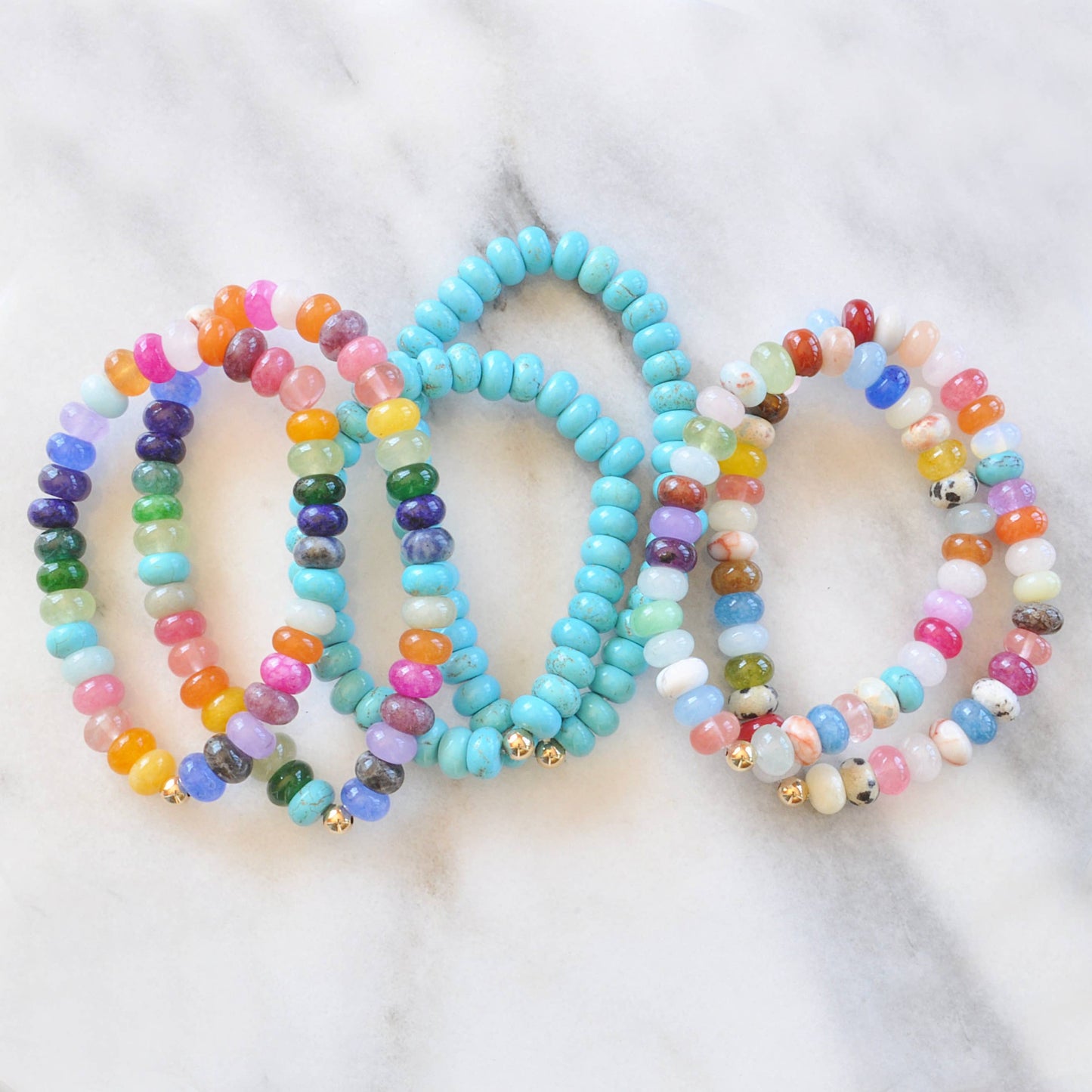 Gemstone Juice Chunky Stretch Bracelets