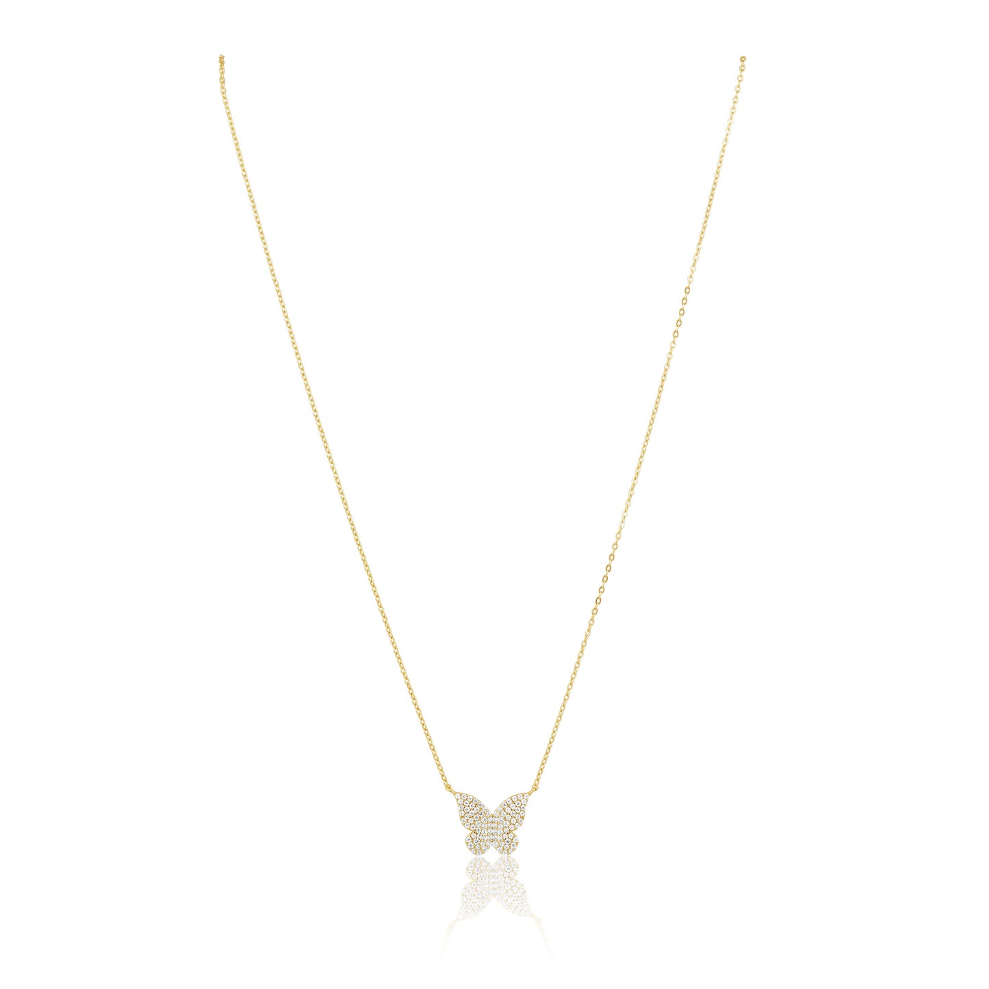 Elsie Pave Butterfly Necklace