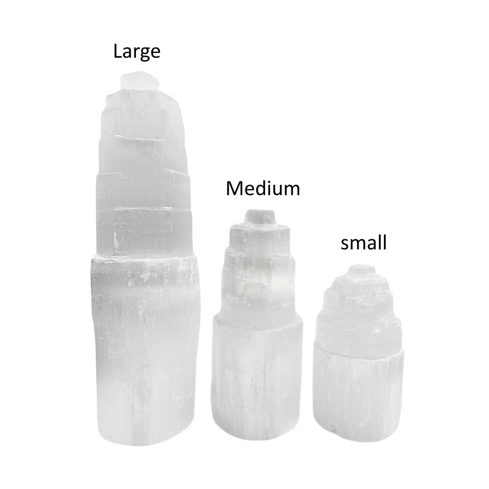 Selenite - Lamp, Large