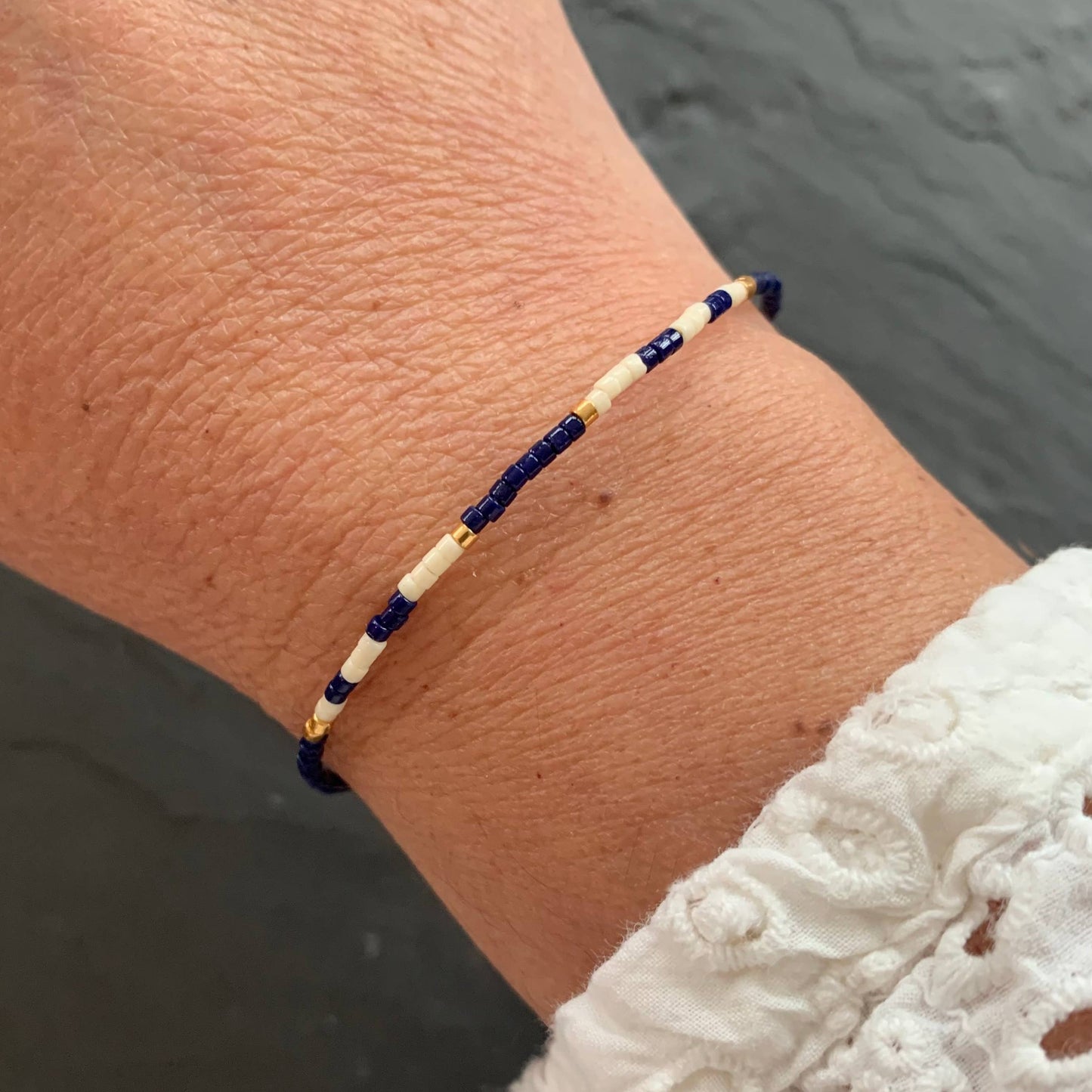 Delicate Seed Bead Bracelets with Clasp and Extender Chain