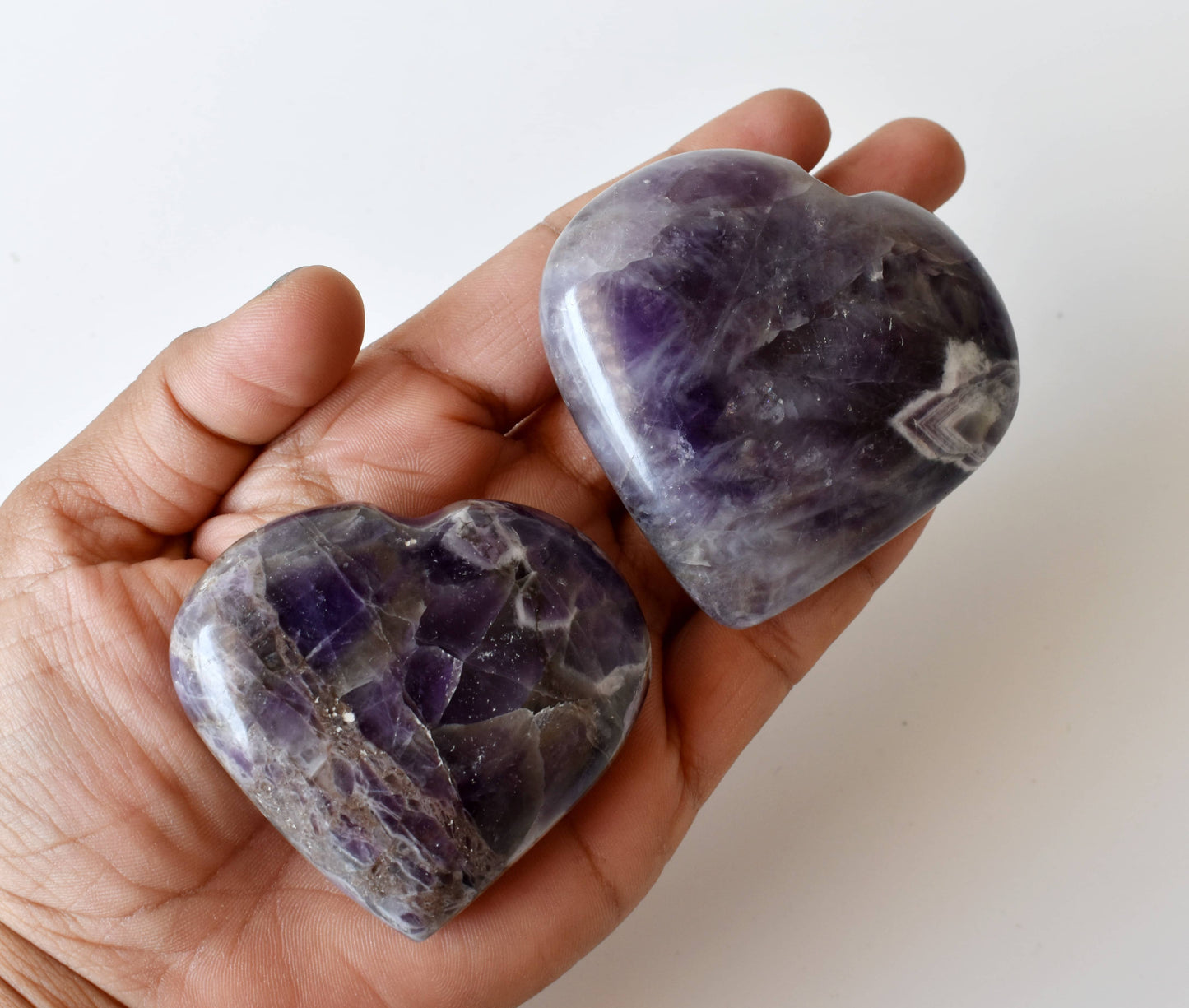 2inch Amethyst Hearts | Puffy Large Crystal Hearts