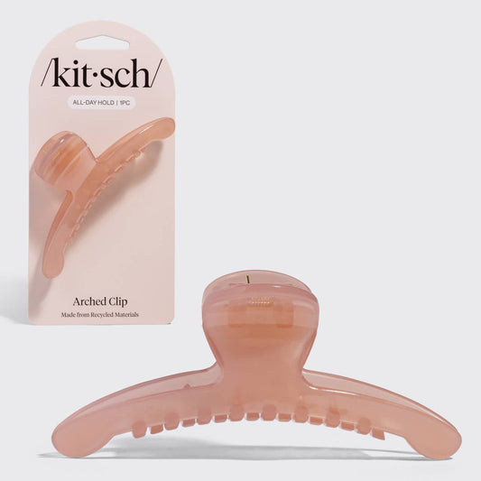 Soft Pink Recycled Plastic Large Arched Clip