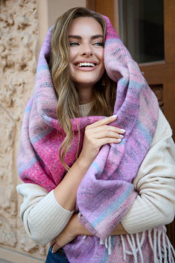Cozy Oversized Fringe Scarf