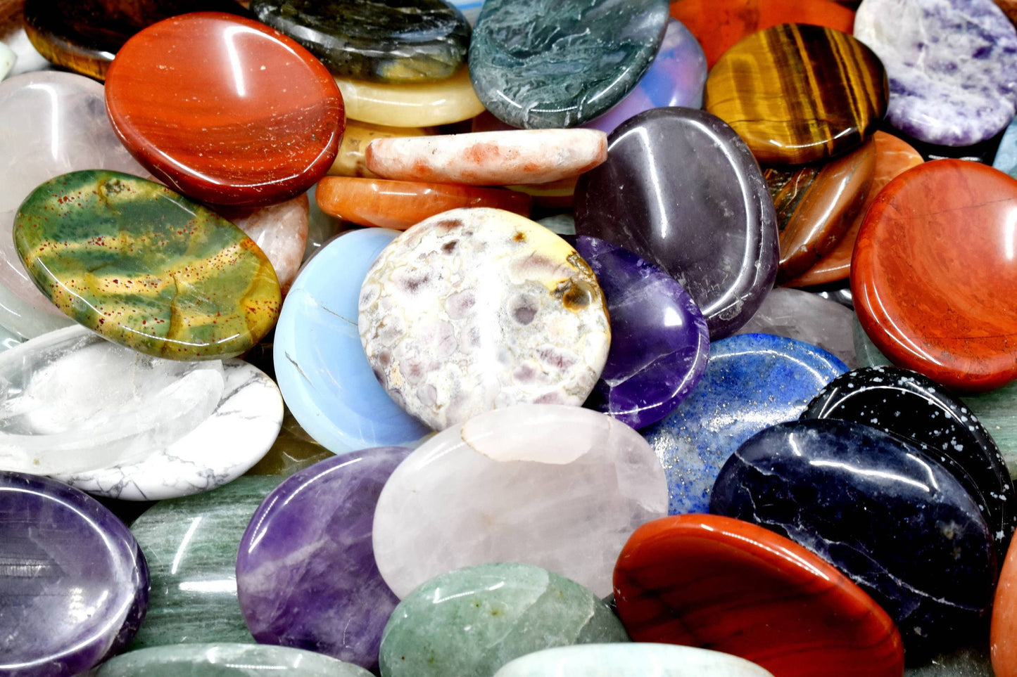 Gemstone Worry Stones, Palm Stone, Thumb Stone