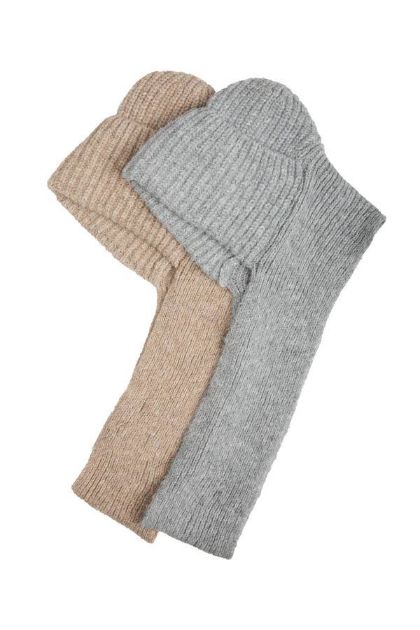 Cozy Knit Hooded Scarf