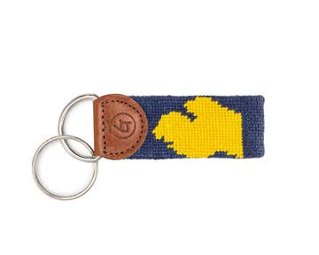 Michigan Keychains in University Colors