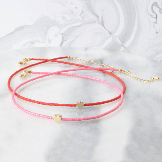 Valentine Beaded Choker Necklaces