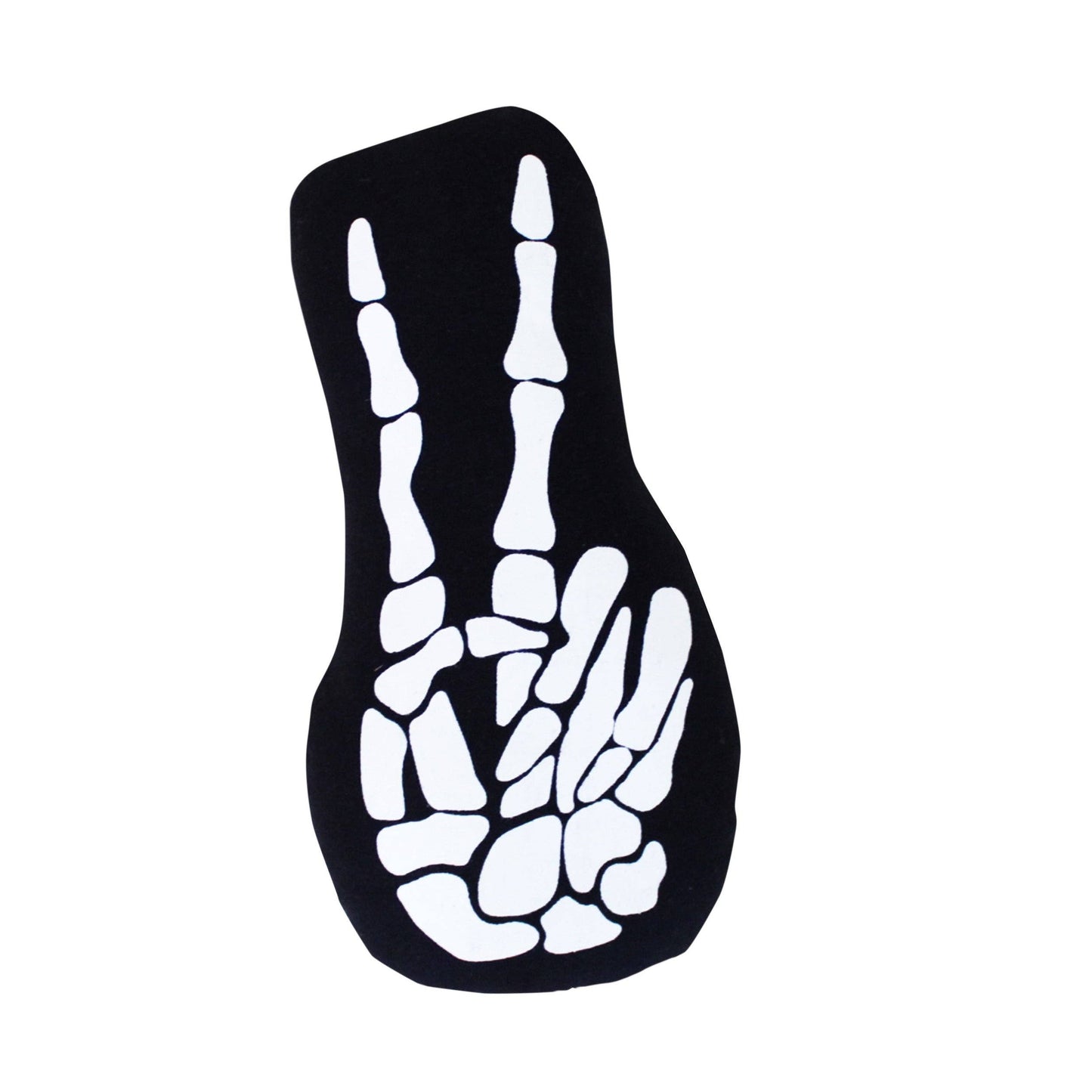 Skeleton peace sign pillow